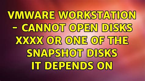 The system cannot find the file specified VMware ESX cannot find the virtual disk "vm. . Vmware failed to lock the file one of the snapshot disks it depends on